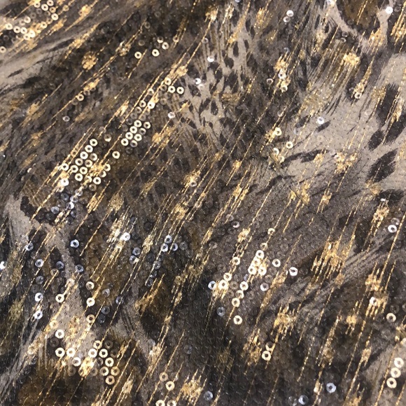 Lush sequin leopard mini skirt - Picture 2 of 5